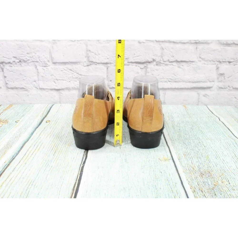 Ariat Tan Leather Slip On Casual Clogs Shoes Size 9.5 B - Picture 6 of 9